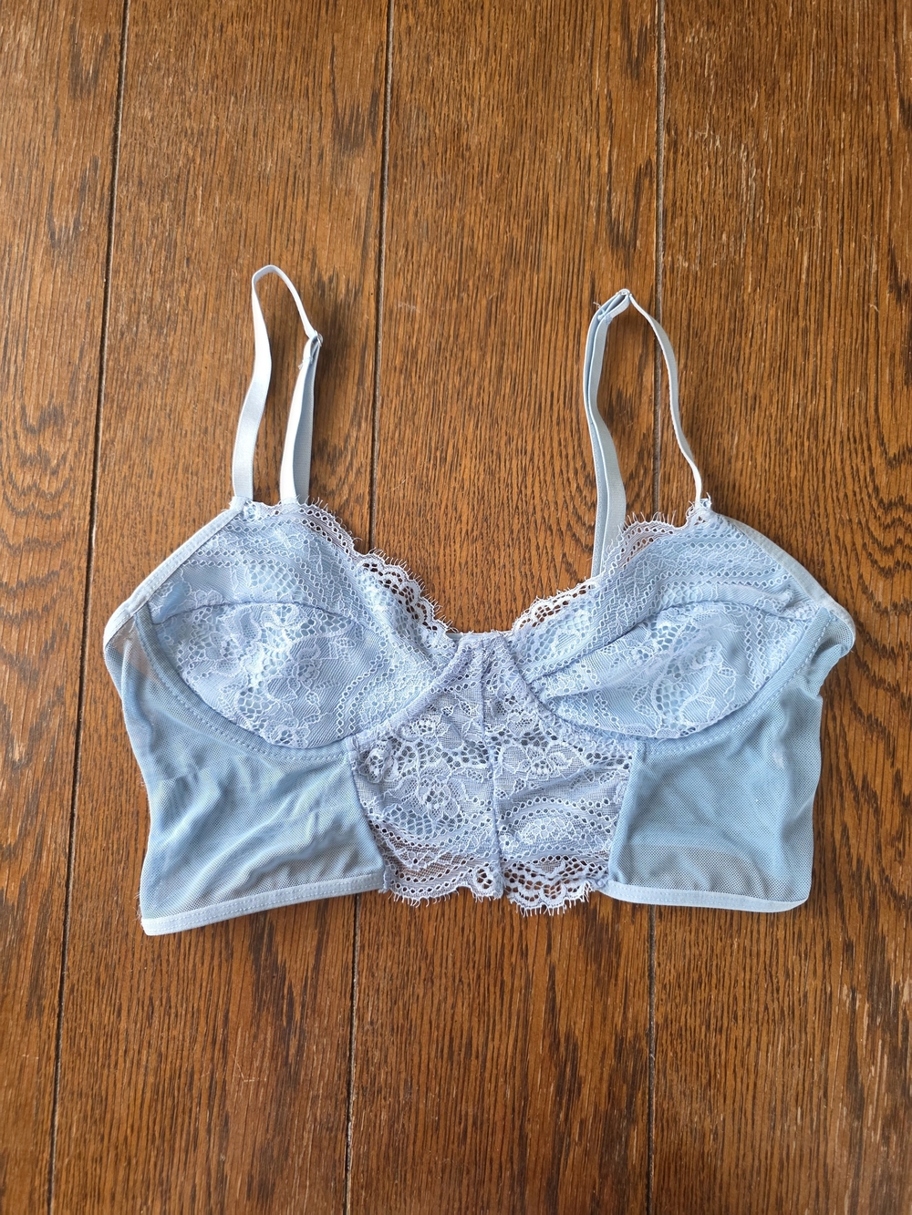 Light Blue Lace Bralette Women Intimates Shein Size Medium